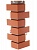 (АП) Наружный угол Кирпич Клинкерный (красный) 0,45х0,16м.